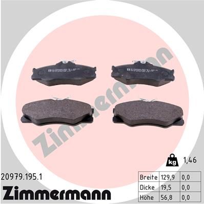 ZIMMERMANN 20979.195.1 Brake Pad Set, disc brake