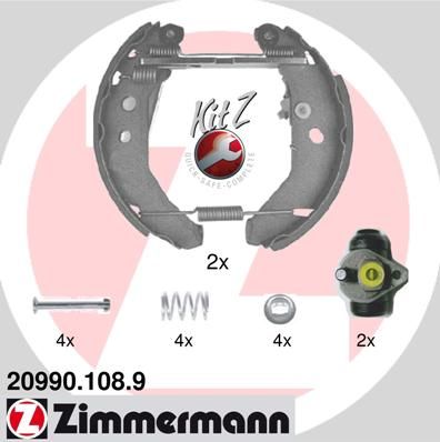 Brake Shoe Set ZIMMERMANN 20990.108.9