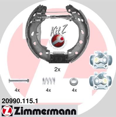 ZIMMERMANN 20990.115.1 Brake Shoe Set