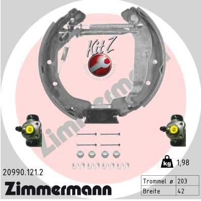 Brake Shoe Set ZIMMERMANN 20990.121.2