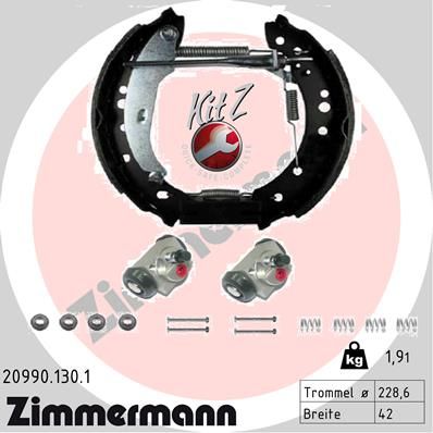 ZIMMERMANN 20990.130.1 Brake Shoe Set