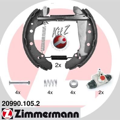 ZIMMERMANN 20990.105.2 Brake Shoe Set