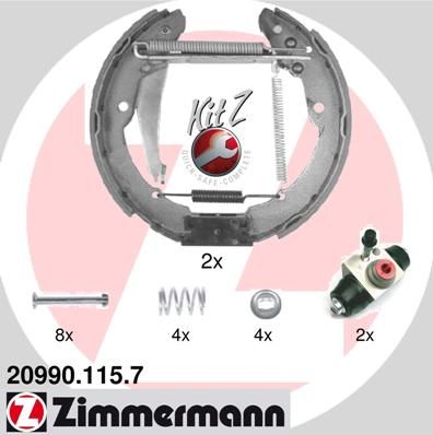 ZIMMERMANN 20990.115.7 Brake Shoe Set