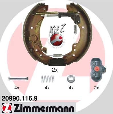 Brake Shoe Set ZIMMERMANN 20990.116.9