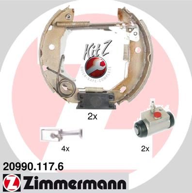 ZIMMERMANN 20990.117.6 Brake Shoe Set