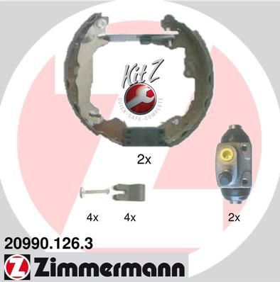 ZIMMERMANN 20990.126.3 Brake Shoe Set