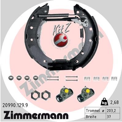 ZIMMERMANN 20990.129.9 Brake Shoe Set