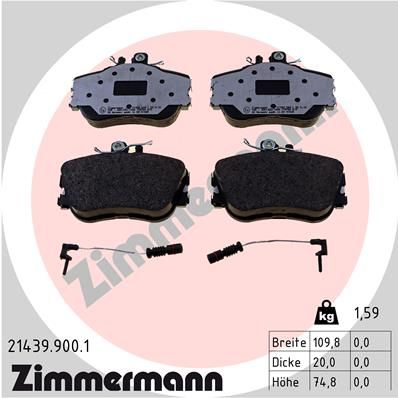 Brake Pad Set, disc brake ZIMMERMANN 21439.900.1