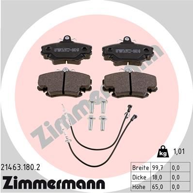 ZIMMERMANN 21463.180.2 Brake Pad Set, disc brake