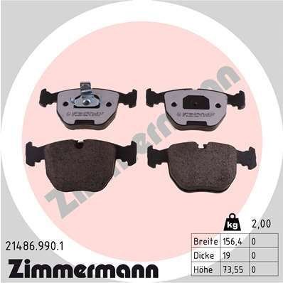 ZIMMERMANN 21486.990.1 Brake Pad Set, disc brake