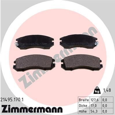 ZIMMERMANN 21495.170.1 Brake Pad Set, disc brake