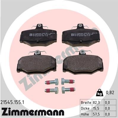 ZIMMERMANN 21545.155.1 Brake Pad Set, disc brake