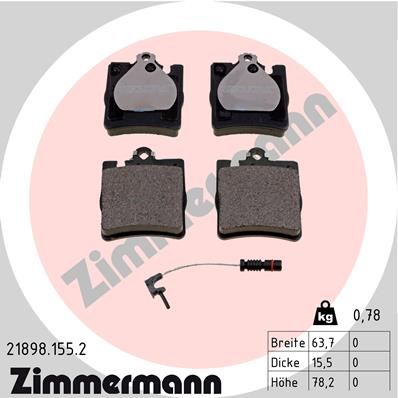 ZIMMERMANN 21898.155.2 Brake Pad Set, disc brake