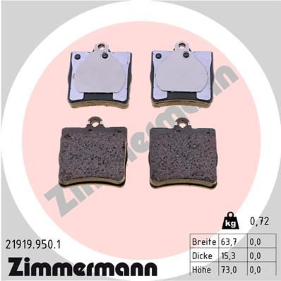 ZIMMERMANN 21919.950.1 Brake Pad Set, disc brake