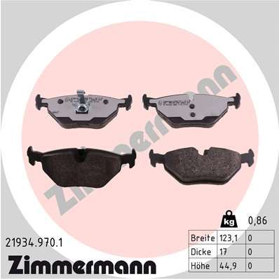 Brake Pad Set, disc brake ZIMMERMANN 21934.970.1