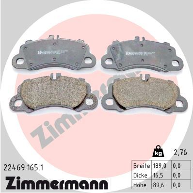 Brake Pad Set, disc brake ZIMMERMANN 22469.165.1