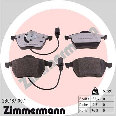 ZIMMERMANN 23018.900.1 Brake Pad Set, disc brake