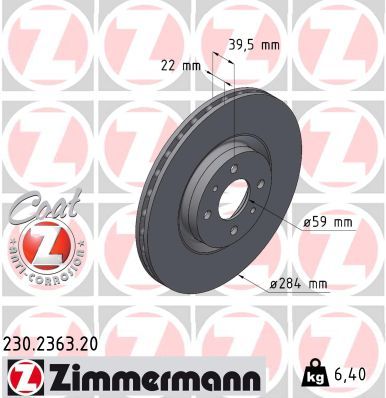 Brake Disc ZIMMERMANN 230.2363.20