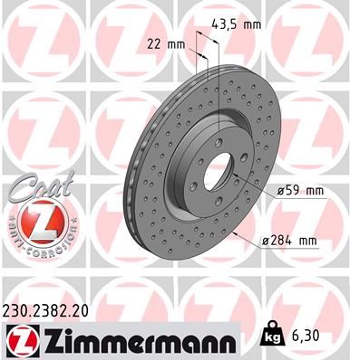 Brake Disc ZIMMERMANN 230.2382.20