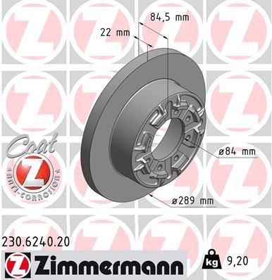 ZIMMERMANN 230.6240.20 Brake Disc