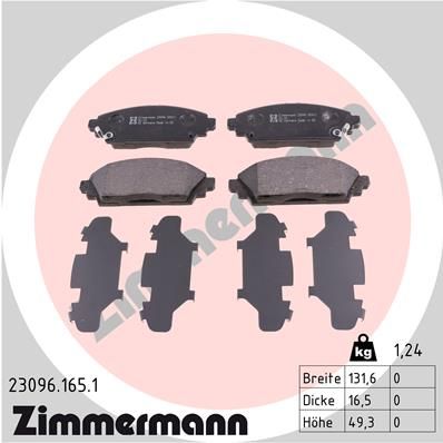 Brake Pad Set, disc brake ZIMMERMANN 23096.165.1