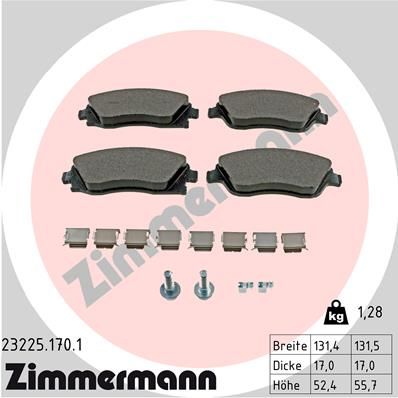 ZIMMERMANN 23225.170.1 Brake Pad Set, disc brake