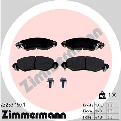 ZIMMERMANN 23253.160.1 Brake Pad Set, disc brake