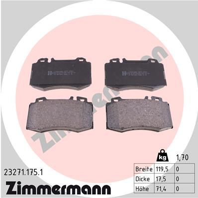 Brake Pad Set, disc brake ZIMMERMANN 23271.175.1