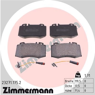 Brake Pad Set, disc brake ZIMMERMANN 23271.175.2