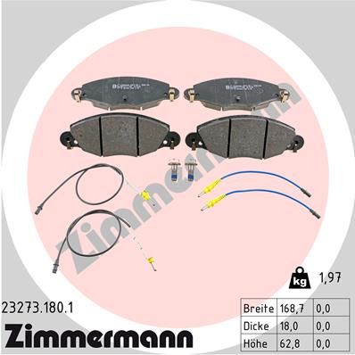 ZIMMERMANN 23273.180.1 Brake Pad Set, disc brake