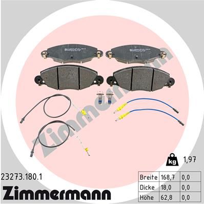 Brake Pad Set, disc brake ZIMMERMANN 23273.180.1