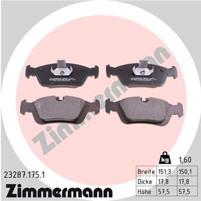 ZIMMERMANN 23287.175.1 Brake Pad Set, disc brake