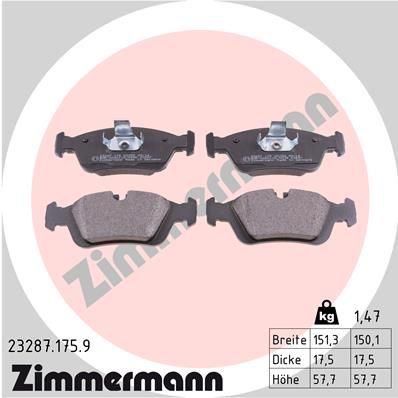 ZIMMERMANN 23287.175.9 Brake Pad Set, disc brake