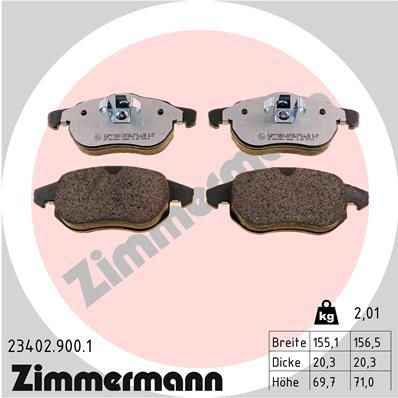 ZIMMERMANN 23402.900.1 Brake Pad Set, disc brake