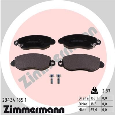 ZIMMERMANN 23434.185.1 Brake Pad Set, disc brake