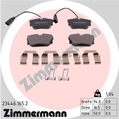 Brake Pad Set, disc brake ZIMMERMANN 23446.165.2