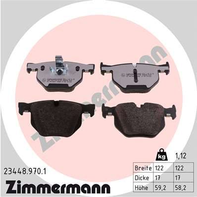 Brake Pad Set, disc brake ZIMMERMANN 23448.970.1