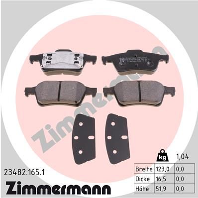 ZIMMERMANN 23482.165.1 Brake Pad Set, disc brake