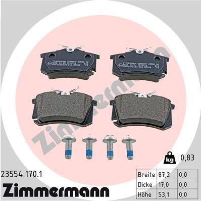 ZIMMERMANN 23554.170.1 Brake Pad Set, disc brake