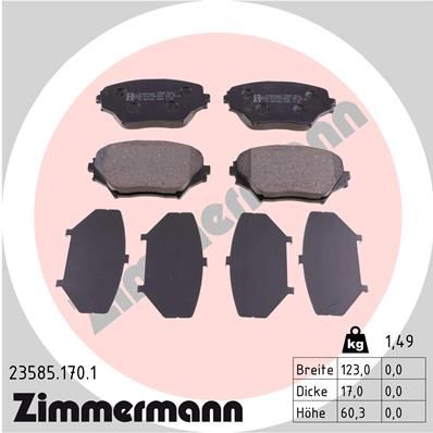 Brake Pad Set, disc brake ZIMMERMANN 23585.170.1