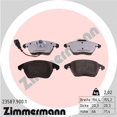 Brake Pad Set, disc brake ZIMMERMANN 23587.900.1