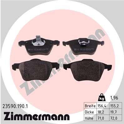 Brake Pad Set, disc brake ZIMMERMANN 23590.190.1