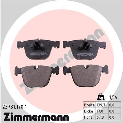 Brake Pad Set, disc brake ZIMMERMANN 23731.170.1