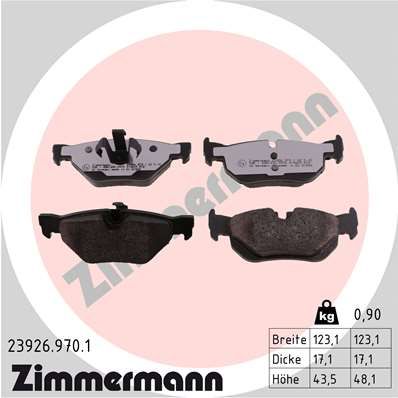 Brake Pad Set, disc brake ZIMMERMANN 23926.970.1