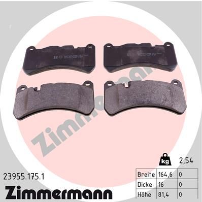 Brake Pad Set, disc brake ZIMMERMANN 23955.175.1