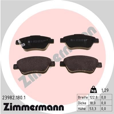 ZIMMERMANN 23982.180.1 Brake Pad Set, disc brake