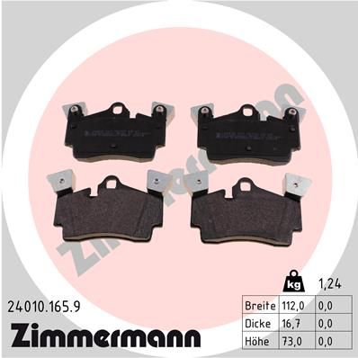 Brake Pad Set, disc brake ZIMMERMANN 24010.165.9