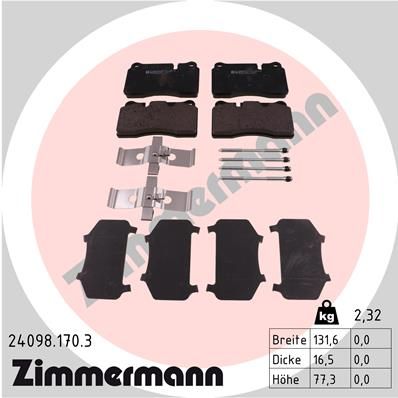 Brake Pad Set, disc brake ZIMMERMANN 24098.170.3