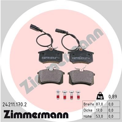 ZIMMERMANN 24211.170.2 Brake Pad Set, disc brake