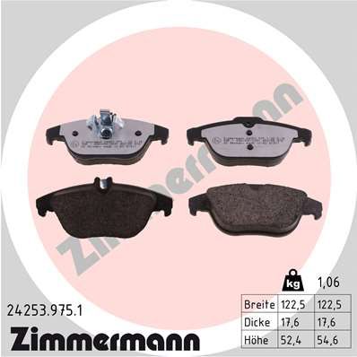 Brake Pad Set, disc brake ZIMMERMANN 24253.975.1